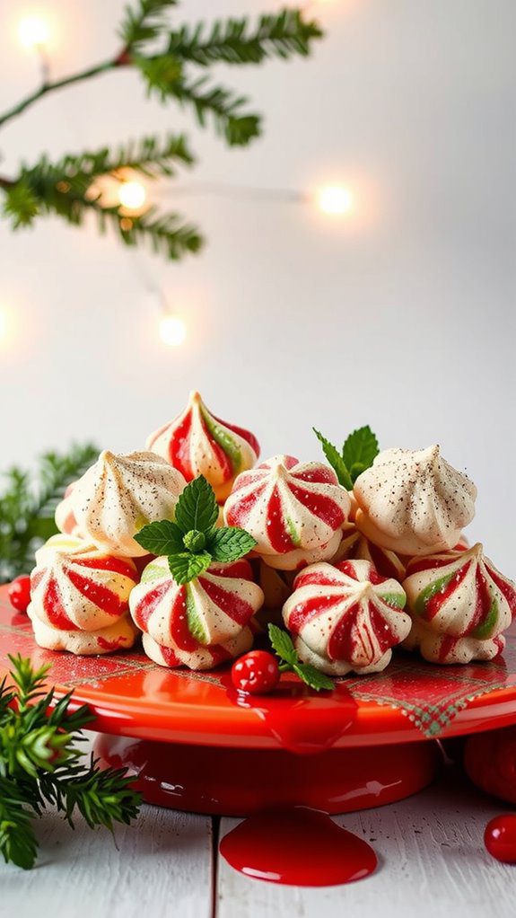 elegant meringue cookie presentation