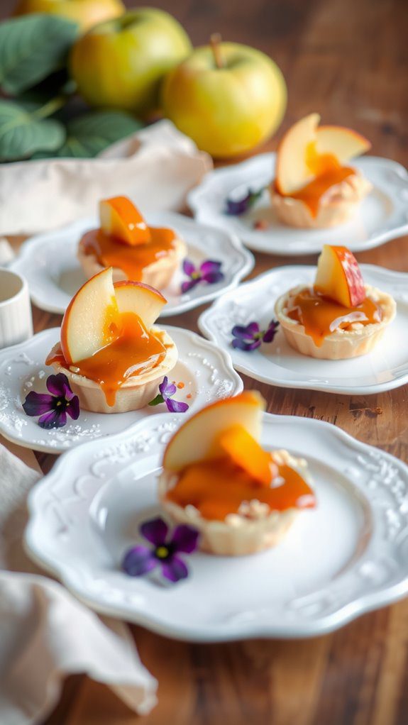 elegant plating enhances tartlets