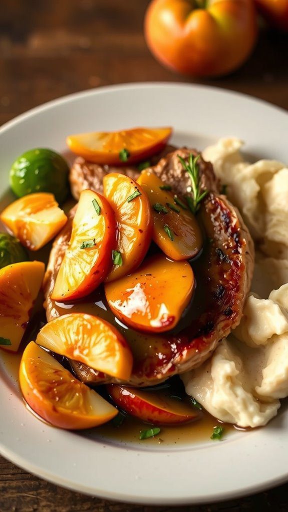 elegant pork chop presentation