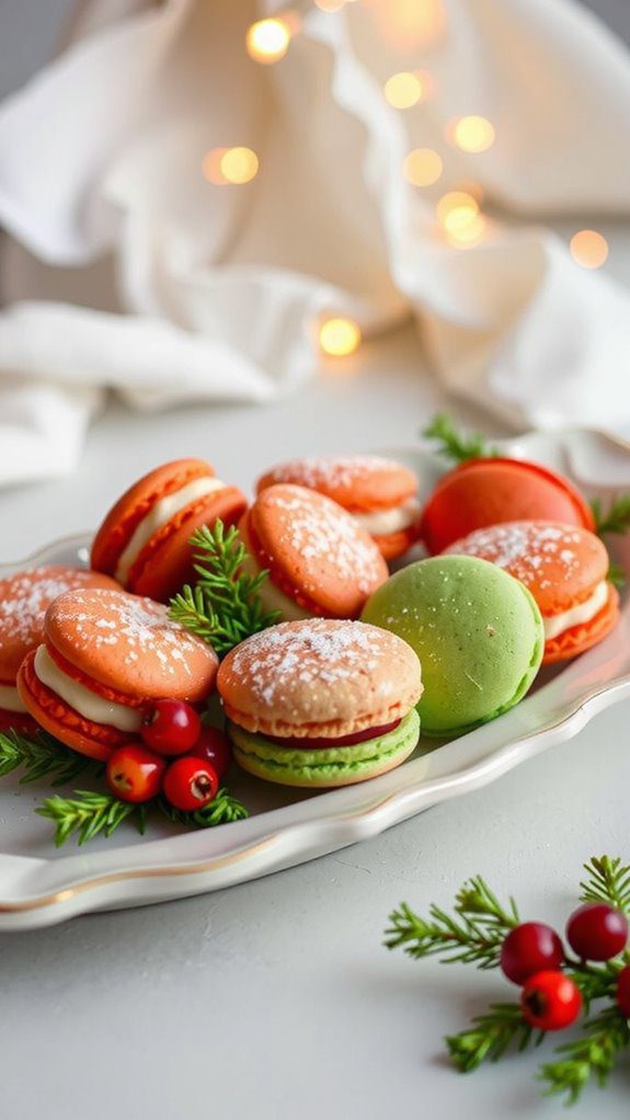 elegant presentation for macaroons