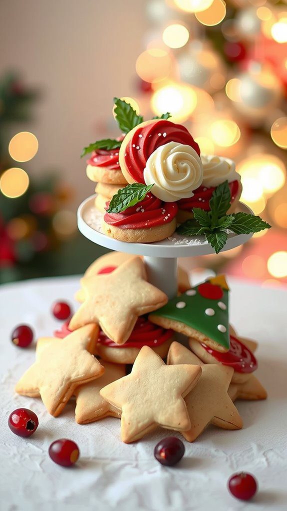 elegant presentation of cookies