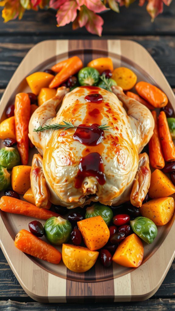 elegant roast chicken presentation