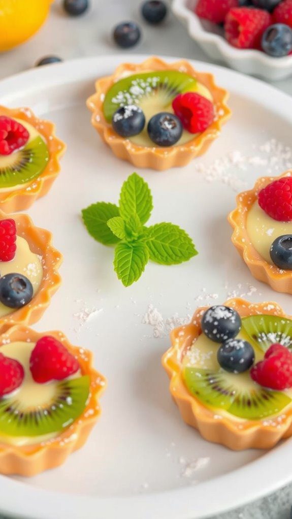 elegant simple tartlet presentation
