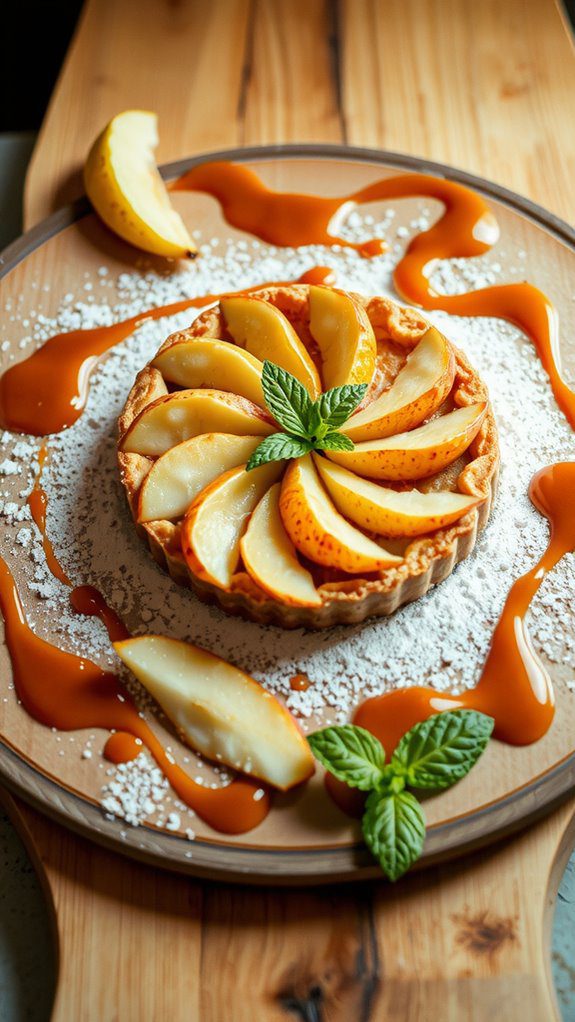 elegant vegan dessert presentation