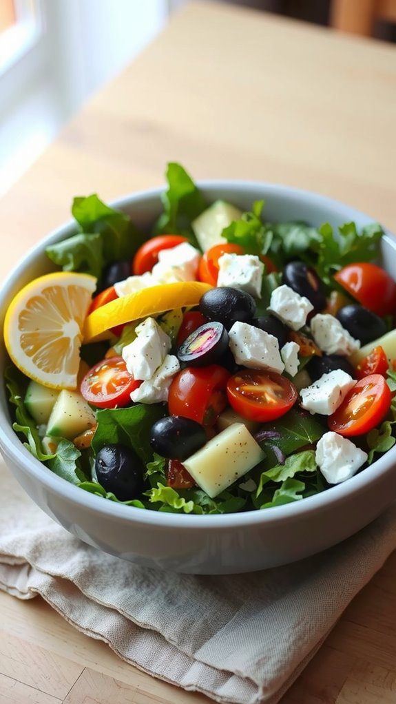 elevate mediterranean salad plating
