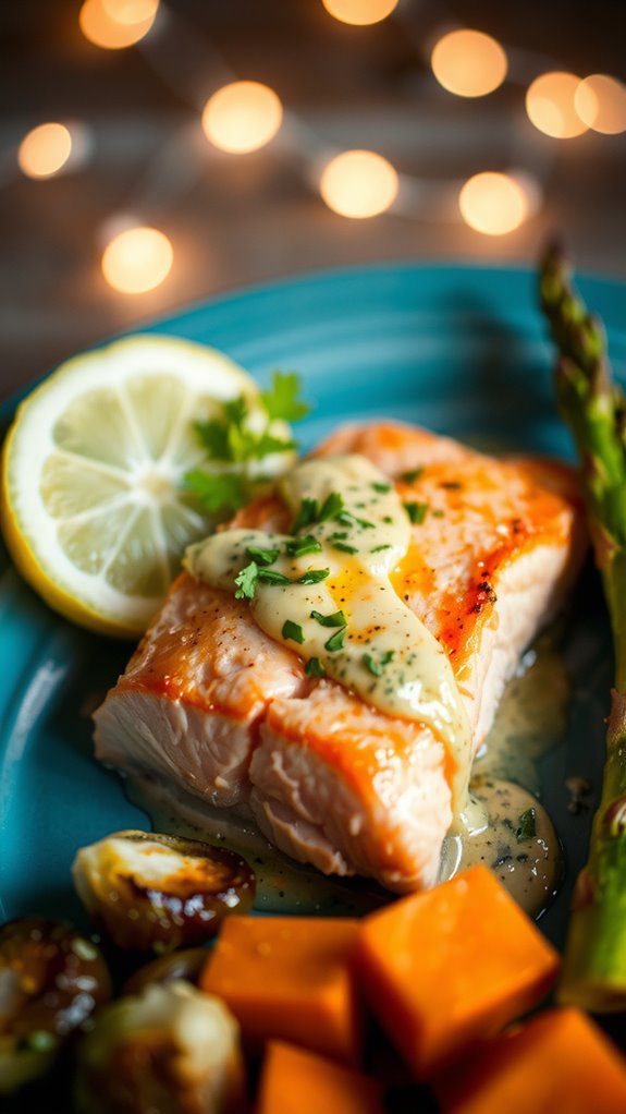 elevated thanksgiving salmon presentation