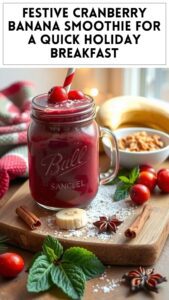 Festive Cranberry Banana Smoothie for a Quick Holiday Breakfast