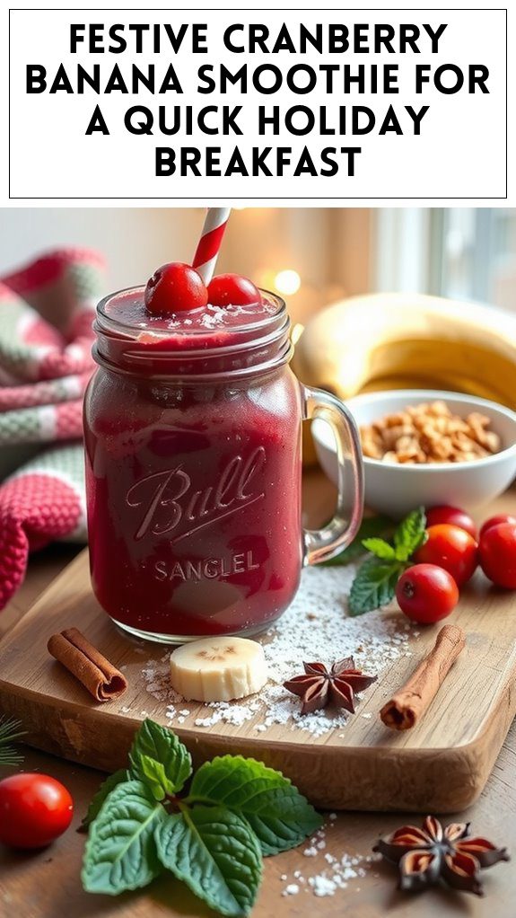 Festive Cranberry Banana Smoothie for a Quick Holiday Breakfast