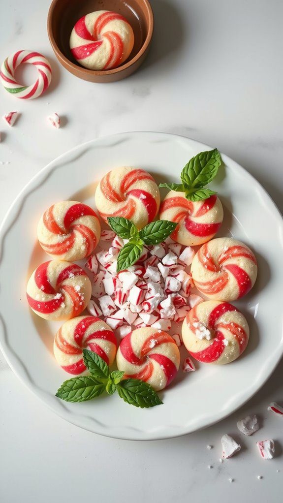 festive candy cane presentation