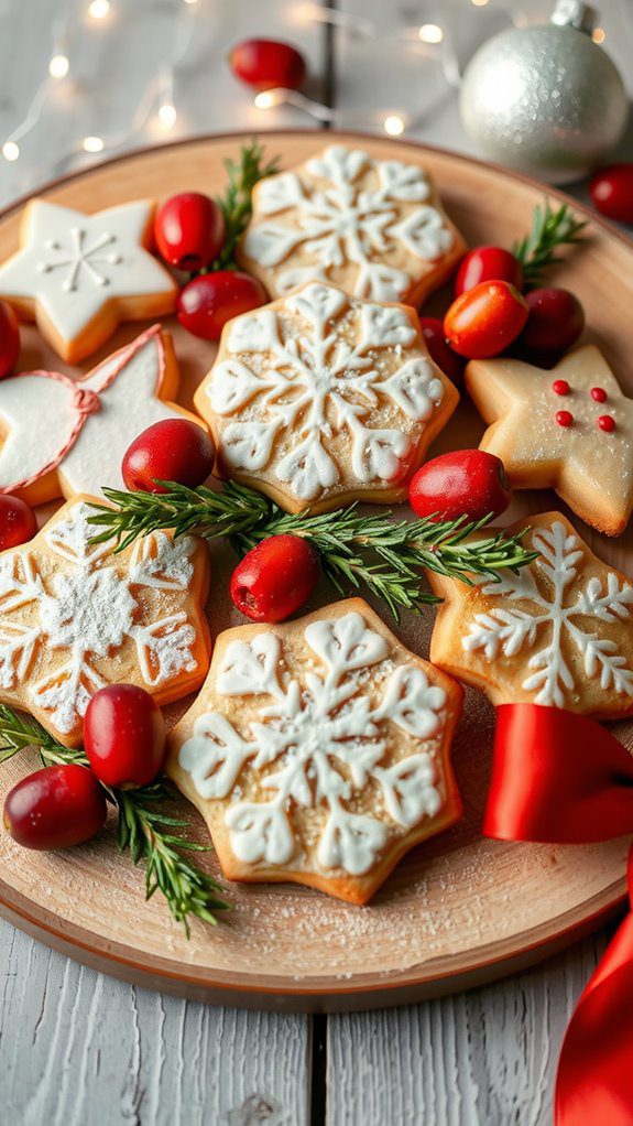 festive cookie platter presentation