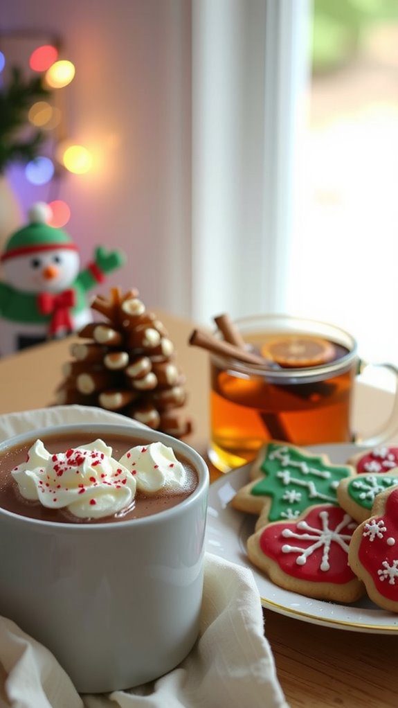 festive drink and cookie pairings