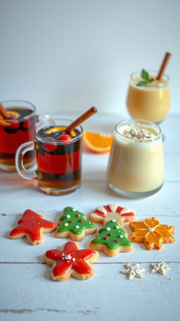 festive drink pairings holiday cookies