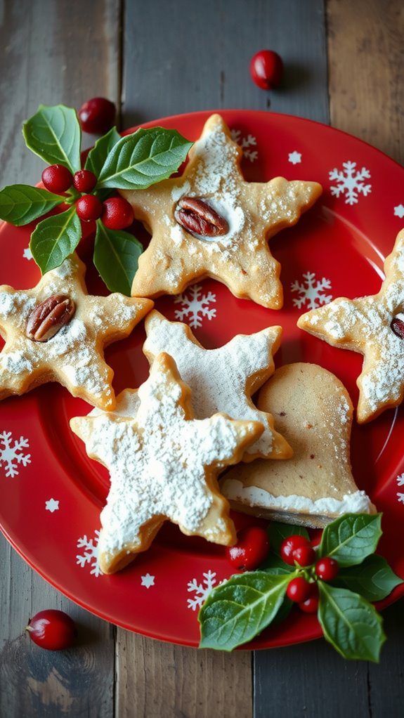 festive holiday cookie presentation