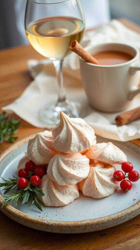 festive meringue cookie pairings
