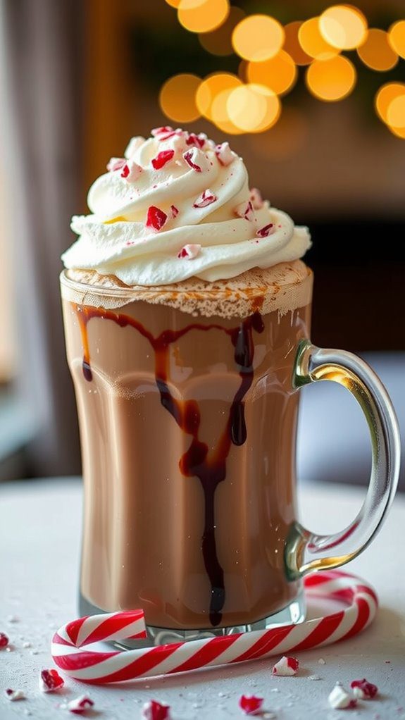 festive peppermint mocha presentation