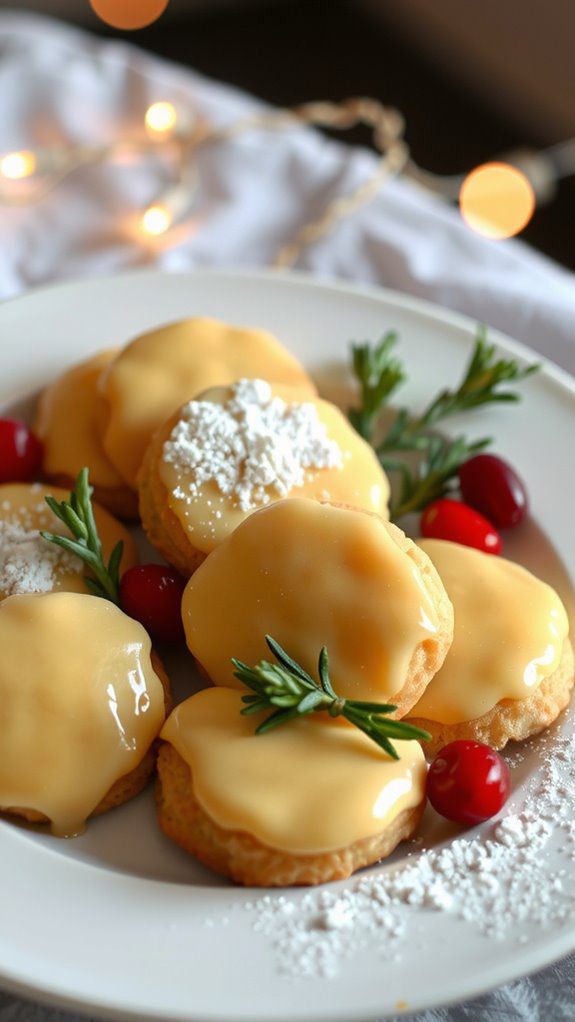 festive plate with rosemary