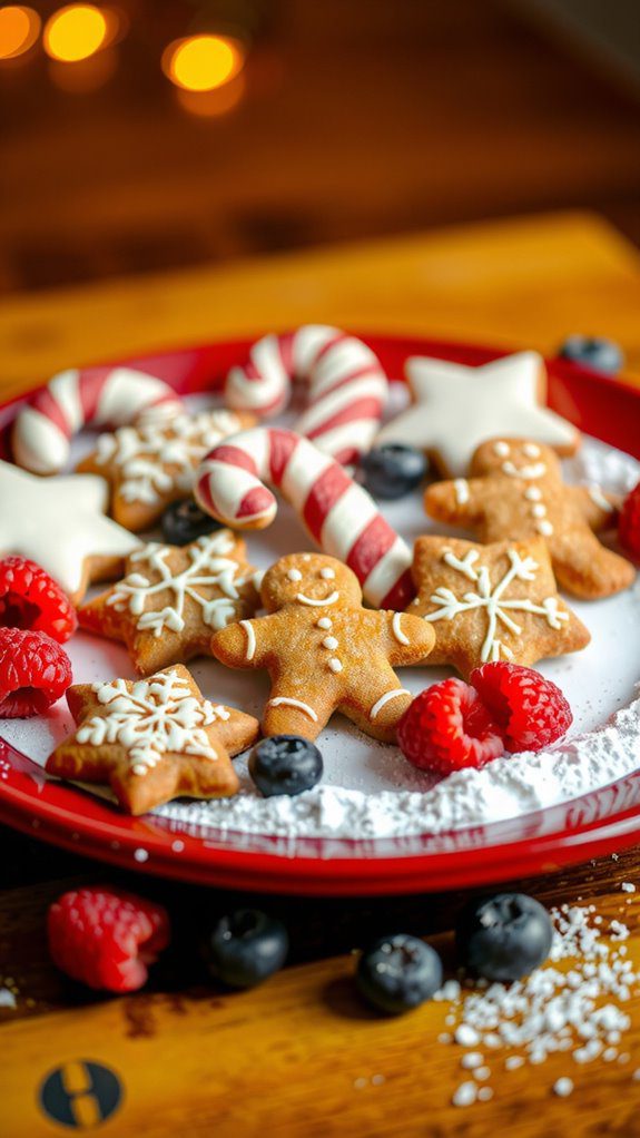 festive plates and garnishes