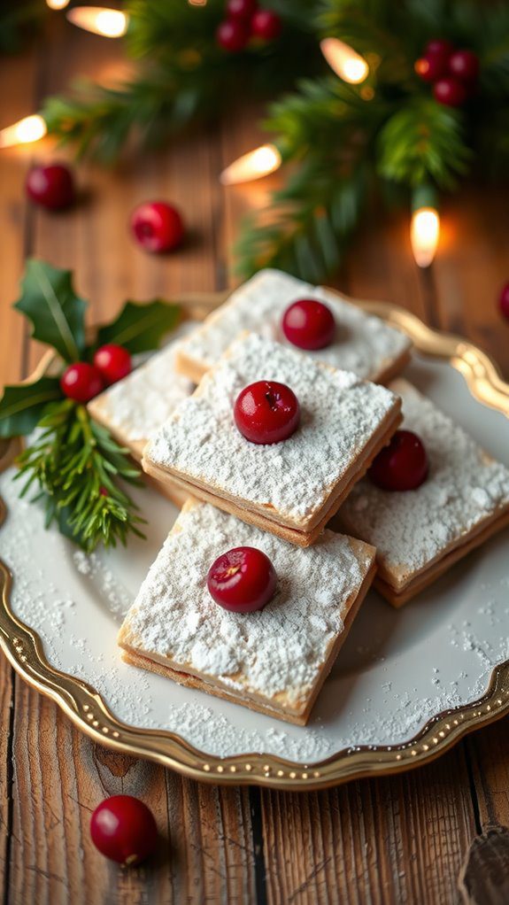 festive platter with dusting