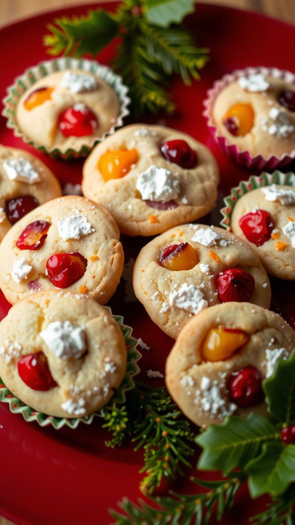 festive platter with greenery