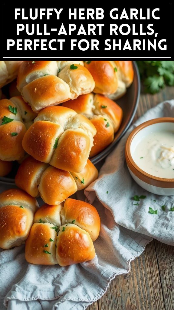 Fluffy Herb Garlic Pull-Apart Rolls, Perfect for Sharing