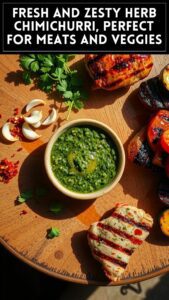 Fresh and Zesty Herb Chimichurri, Perfect for Meats and Veggies