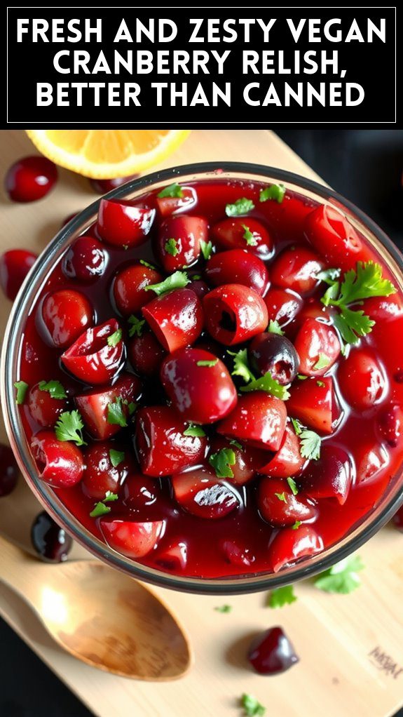 Fresh and Zesty Vegan Cranberry Relish, Better Than Canned