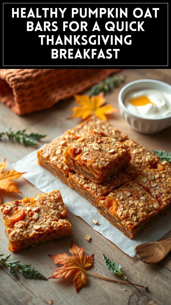Healthy Pumpkin Oat Bars for a Quick Thanksgiving Breakfast