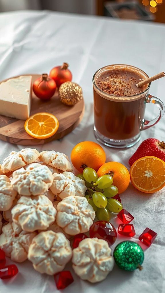 holiday spread with contrast