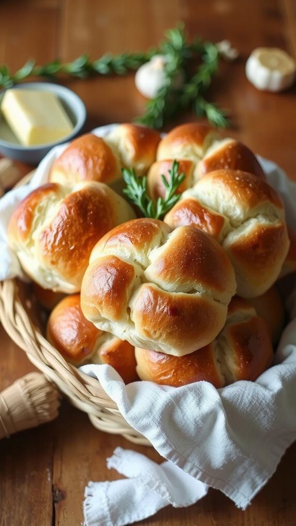 inviting herb garlic rolls