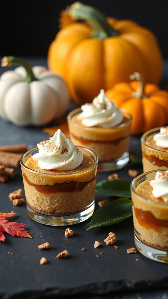 inviting pumpkin cheesecake presentation