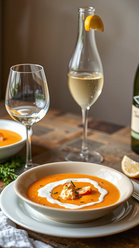 lobster bisque drink pairings