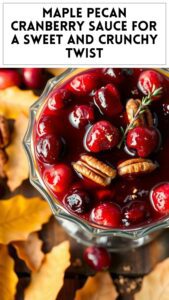Maple Pecan Cranberry Sauce for a Sweet and Crunchy Twist