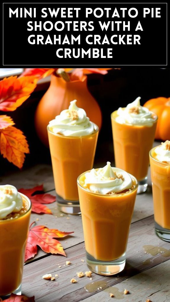 Mini Sweet Potato Pie Shooters With a Graham Cracker Crumble