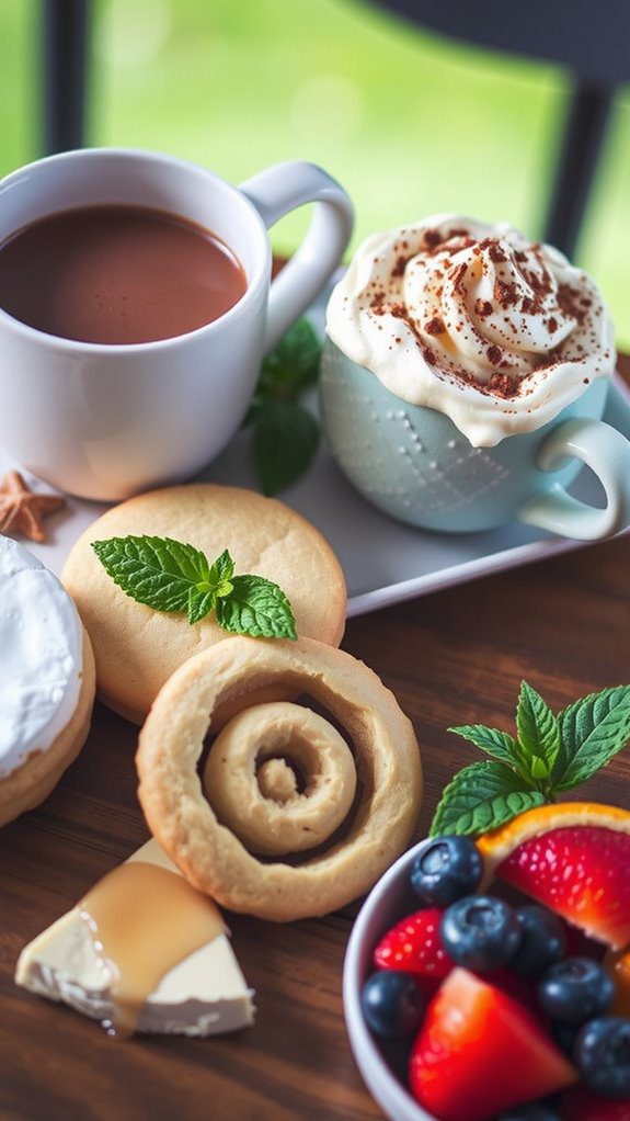 mint cookies and refreshments