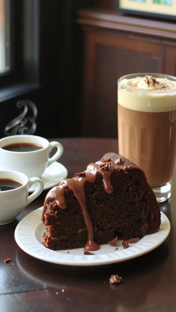 mocha cake drink pairings