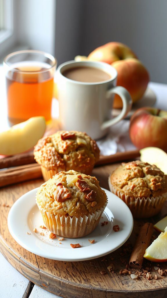 muffins paired with beverages
