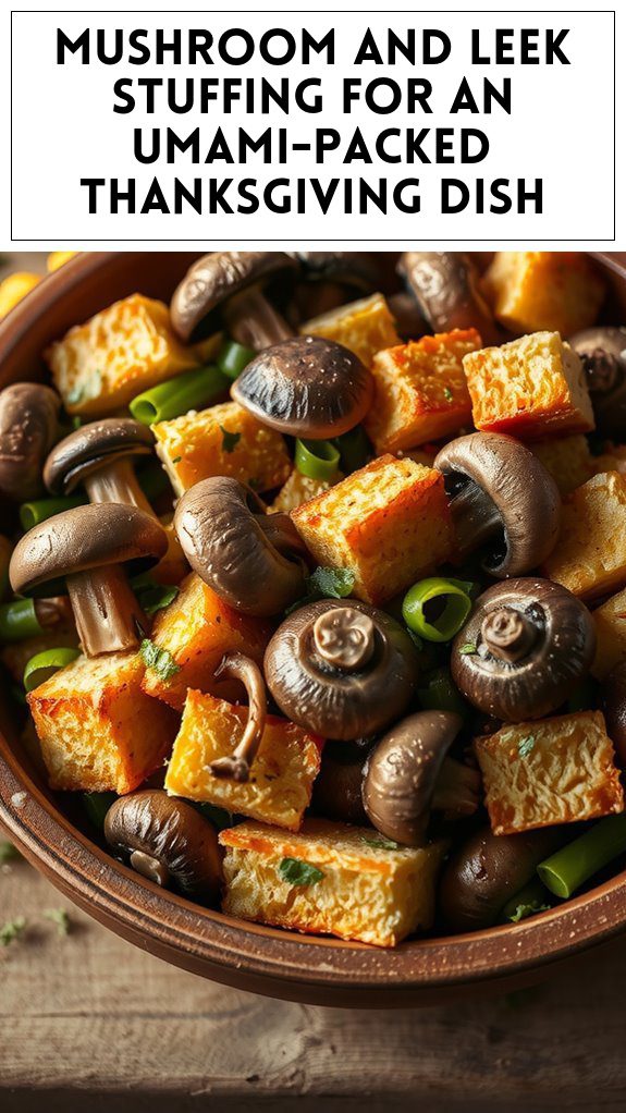 Mushroom and Leek Stuffing for an Umami-Packed Thanksgiving Dish
