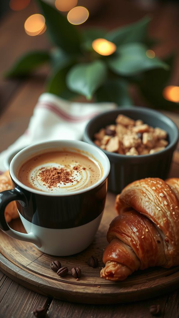 pair aromatic coffee dishes