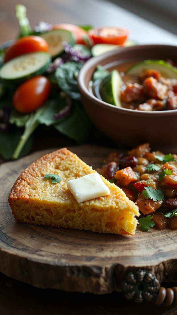 pair cornbread with chili
