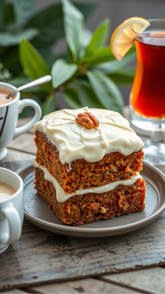 pair drinks with carrot cake