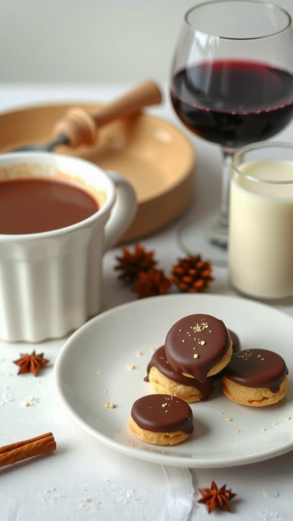pair drinks with macaroons