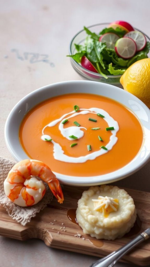 pair lobster bisque delightfully