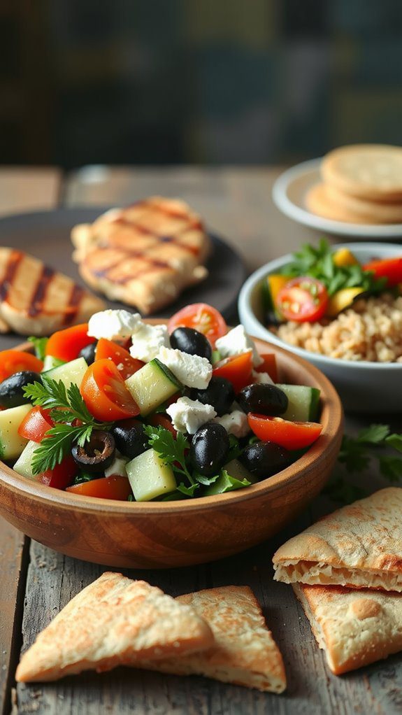 pair mediterranean salad wisely