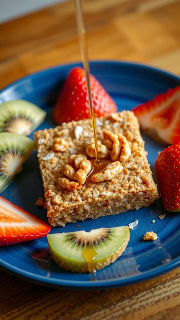 plating healthy oatmeal squares