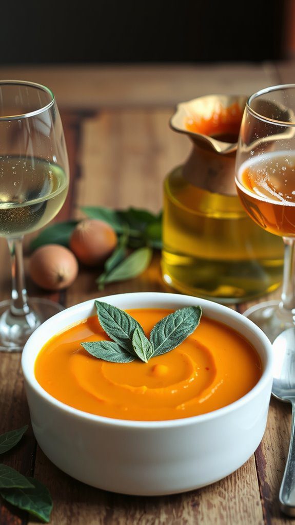 pumpkin soup drink pairings