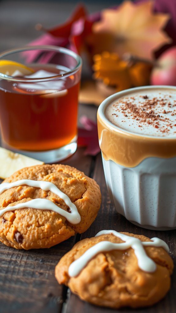 pumpkin spice cookies pair perfectly