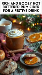 Rich and Boozy Hot Buttered Rum Cider for a Festive Drink
