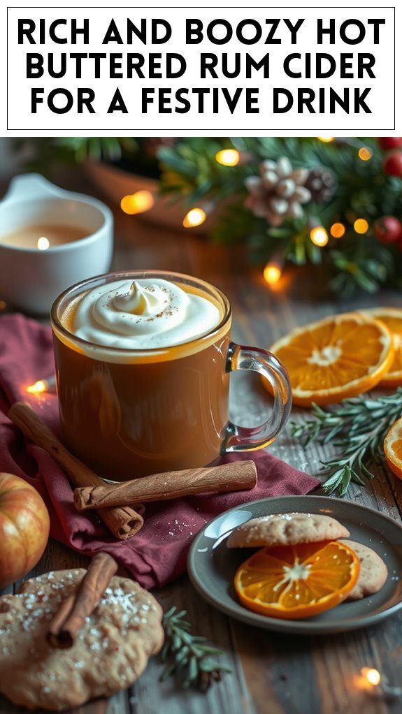 Rich and Boozy Hot Buttered Rum Cider for a Festive Drink