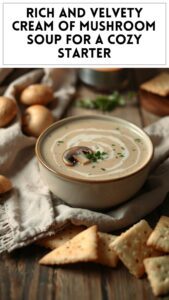 Rich and Velvety Cream of Mushroom Soup for a Cozy Starter