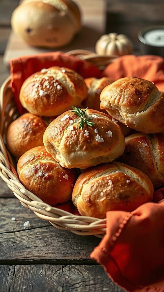 rustic basket with garnishes